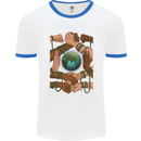 World of Peace Black Lives Matter LGBT Mens White Ringer T-Shirt White/Royal Blue