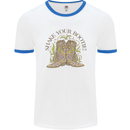 Mardi Gras Shake Your Bootie Mens Ringer T-Shirt White/Royal Blue