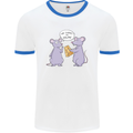 Vegan Mouse Funny Cheese Mens White Ringer T-Shirt White/Royal Blue