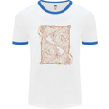 Gemini Faces Star Sign Astrological Zodiac Mens Ringer T-Shirt White/Royal Blue