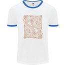 Gemini Faces Star Sign Astrological Zodiac Mens Ringer T-Shirt White/Royal Blue