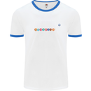 Planets Game Astronomy Space Funny Universe Mens White Ringer T-Shirt White/Royal Blue