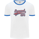 Legend Since 53rd Birthday 1970 Mens Ringer T-Shirt White/Royal Blue