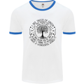 Trees What a Wonderful World Environment Mens White Ringer T-Shirt White/Royal Blue