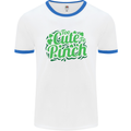 Too Cute to Pinch St. Patrick's Day Mens White Ringer T-Shirt White/Royal Blue