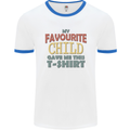 My Favourite Child Gave Me This Fathers Day Mens Ringer T-Shirt White/Royal Blue