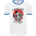 Mother of Dragons GOT Mens White Ringer T-Shirt White/Royal Blue
