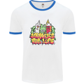 Spliff & Lighter Homies Funny Weed Cannabis Mens Ringer T-Shirt White/Royal Blue