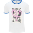My Atoms Love Your Atoms Valentine's Day Mens White Ringer T-Shirt White/Royal Blue