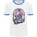 Some Girls Chase Funny Biker Motorcycle Mens White Ringer T-Shirt White/Royal Blue