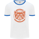 Red Panda Cutest Mischievous Mens White Ringer T-Shirt White/Royal Blue