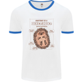 Anatomy of a Hedgehog Funny Mens Ringer T-Shirt White/Royal Blue