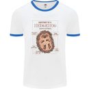 Anatomy of a Hedgehog Funny Mens Ringer T-Shirt White/Royal Blue