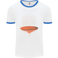 Flat Planet Mars Mens White Ringer T-Shirt White/Royal Blue