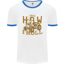Quad Bike How I Roll Mens Ringer T-Shirt White/Royal Blue