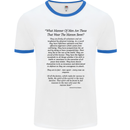 The Parachute Regiment Charter 1 2 3 4 Para Mens White Ringer T-Shirt White/Royal Blue