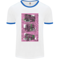 Trains Trainspotting Rail Carriages Mens White Ringer T-Shirt White/Royal Blue