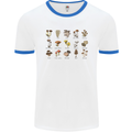 Mushroom Species Foraging Mycology Mens Ringer T-Shirt White/Royal Blue