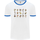 Mushroom Species Foraging Mycology Mens Ringer T-Shirt White/Royal Blue