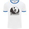 Downhill Mountain Biking Cycling MTB Bike Mens Ringer T-Shirt White/Royal Blue