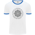Truth is Guided By a Morale Compass Mens White Ringer T-Shirt White/Royal Blue