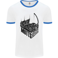 MUTTS Military Utility Tactical Trucks 4x4 Mens White Ringer T-Shirt White/Royal Blue