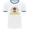 A Dachshund Dog Mens Ringer T-Shirt White/Royal Blue