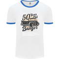 50 Year Old Banger Birthday 50th Year Old Mens Ringer T-Shirt White/Royal Blue