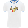 Potato Murder Funny Food BBQ Chef Mens White Ringer T-Shirt White/Royal Blue