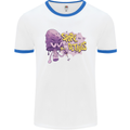 Spore Me the Details Funny Mushroom Mens Ringer T-Shirt White/Royal Blue