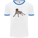 German Shorthaired Pointer Dog Mens Ringer T-Shirt White/Royal Blue
