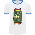 Germany Octoberfest German Beer Alcohol Mens White Ringer T-Shirt White/Royal Blue