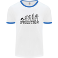 Fireman Evolution Mens White Ringer T-Shirt White/Royal Blue