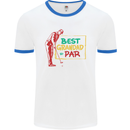 Grandparent's Day Best Grandad By Par Mens White Ringer T-Shirt White/Royal Blue
