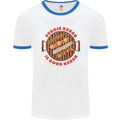 Veggie Kebab Vegetarian Vegan BBQ Mens White Ringer T-Shirt White/Royal Blue