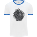 A Porcupine Mens Ringer T-Shirt White/Royal Blue
