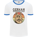 A German Shepherd Dog Dad Mens Ringer T-Shirt White/Royal Blue