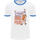 Trust Me I'm a Drone Pilot Mens Ringer T-Shirt White/Royal Blue