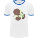 Funny Kiwi Fruit Bird Mom Dad Mens White Ringer T-Shirt White/Royal Blue