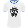 Scuba Diving Club Diver Deep Sea Wreck Mens White Ringer T-Shirt White/Royal Blue