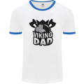 Viking Dad Funny Fathers Day Ragnar Odin Mens Ringer T-Shirt White/Royal Blue