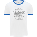 Vintage Year 45th Birthday 1978 Mens Ringer T-Shirt White/Royal Blue