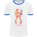 As Worn By Sid Vicious Naked Cowboys LGBT Mens White Ringer T-Shirt White/Royal Blue
