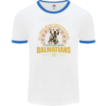A Dalmatian Dog Mens Ringer T-Shirt White/Royal Blue