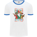 Cinco De Mayo Lets Fiesta Funny Gnomes Mens Ringer T-Shirt White/Royal Blue