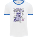 Anatomy of a Racoon Funny Mens White Ringer T-Shirt White/Royal Blue