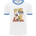 Rock Yoga Queen Mens Ringer T-Shirt White/Royal Blue