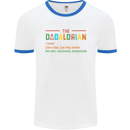 Dadalorian Funny Fathers Day Dad Daddy Mens Ringer T-Shirt White/Royal Blue