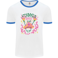 Fungi Magic Mushrooms Trippy LSD Mens Ringer T-Shirt White/Royal Blue