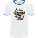 Let's Play Funny Gamer Gaming Mens White Ringer T-Shirt White/Royal Blue